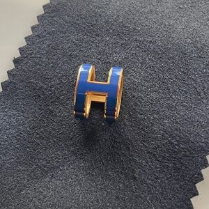 Hermes Blue and Gold POP H Pendant